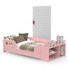 Mini Cama Infantil Montessoriana com Colchão Juvenil e Sapateira para Quarto de Criança Menina - 1