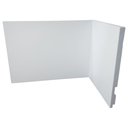 Ver imagem 1 de Kit 15 Barras Rodapé de Poliestireno 15cm de Altura Liso Branco (15x1x240cm) - Formix 3d