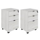 Ver imagem 1 de Kit 2 Gaveteiros Volante 2 Gavetas e 1 Gaveta para Pastas Kugv43 Kuadra Espresso Móveis