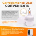 Ver imagem 3 de Luminária de Emergência Recarregável 38w Lampada Led de À Prova D'água Usb