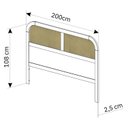 Ver imagem 4 de Cabeceira de Cama no Tamanho King com Palhinha Indiana com Toque Acetinado em Cera/coleção Acapulco