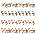 Ver imagem 4 de Kit 10 Jogos De Mesa Com 4 Cadeiras De Madeira Dobravel 120X70 - Mel - Amarelo