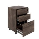 Ver imagem 3 de Kit 2 Gaveteiros Volante 2 Gavetas e 1 Gaveta para Pastas Kugv43 Kuadra Espresso Móveis