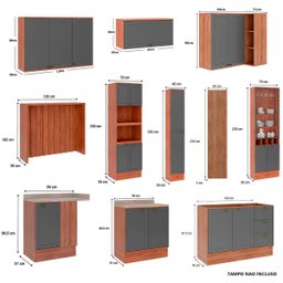 Cozinha Lançamento Mdf Estilo Americana Provençal Modulável Cor:titanio - 4