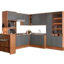 Ver imagem 2 de Cozinha Lançamento Mdf Estilo Americana Provençal Modulável Cor:titanio