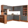Cozinha Lançamento Mdf Estilo Americana Provençal Modulável Cor:titanio - 2