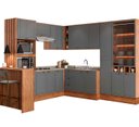 Ver imagem 2 de Cozinha Lançamento Mdf Estilo Americana Provençal Modulável Cor:titanio