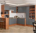 Ver imagem 1 de Cozinha Lançamento Mdf Estilo Americana Provençal Modulável Cor:titanio