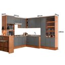 Ver imagem 3 de Cozinha Lançamento Mdf Estilo Americana Provençal Modulável Cor:titanio