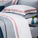 Ver imagem 2 de Roupa de Cama Casal Queen Laisa 400 Fios Egípcio 100% Algodão 04 Peças - Rosa