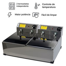 Fritadeira Elétrica a Óleo Jumbo 14 Litros Inox com Tampa:220v/inox - 2