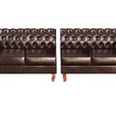 Ver imagem 3 de Sofá Duquesa Chesterfield Modulado 4 Lugares Decoração Recepção Marrom Café