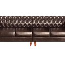 Ver imagem 1 de Sofá Duquesa Chesterfield Modulado 4 Lugares Decoração Recepção Marrom Café