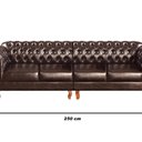 Ver imagem 2 de Sofá Duquesa Chesterfield Modulado 4 Lugares Decoração Recepção Marrom Café