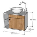 Ver imagem 7 de Armário para Banheiro com Cuba e Espelho Itália