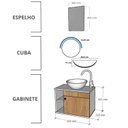 Ver imagem 3 de Armário para Banheiro com Cuba e Espelho Itália
