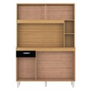 Ver imagem 3 de Cozinha Ambiente Kit Duda 120 Cm Damasco Preto – Poquema