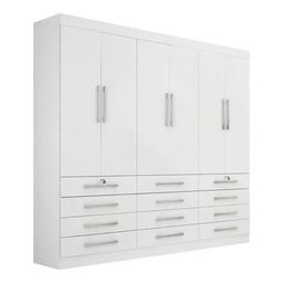 Guarda Roupa Casal Mônaco 6 Pts Branco Ddoro - 1