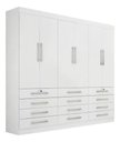 Ver imagem 1 de Guarda Roupa Casal Mônaco 6 Pts Branco Ddoro
