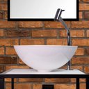 Ver imagem 1 de Cuba Pia para Banheiro de Apoio Sobrepor Redonda Moderna