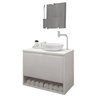 Gabinete Armário para Banheiro com Pia Cuba 60cm Balcão Suspenso - 1