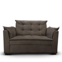 Ver imagem 1 de Sofá 2 Lugares para Sala Moderno Confortável Elegance Suede Marrom