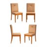 Kit 4 Cadeiras Estofadas Tiê Maxx CabeCasa MadeiraOriginals - 1