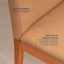 Ver imagem 6 de Kit 4 Cadeiras Estofadas Tiê Maxx CabeCasa MadeiraOriginals Marrom/Amêndoa/Sepia
