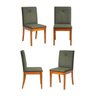 Kit 4 Cadeiras Estofadas Tiê Maxx CabeCasa MadeiraOriginals - 1