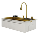 Ver imagem 3 de Cuba Gourmet para Cozinha Miami Dourada Aço Inox 304 Goldenx