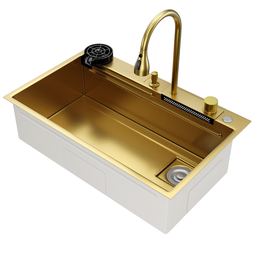 Cuba Gourmet para Cozinha Miami Dourada Aço Inox 304 Goldenx - 2