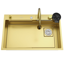 Ver imagem 4 de Cuba Gourmet para Cozinha Miami Dourada Aço Inox 304 Goldenx