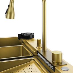 Cuba Gourmet para Cozinha Miami Dourada Aço Inox 304 Goldenx - 6