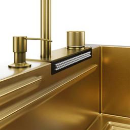 Cuba Gourmet para Cozinha Miami Dourada Aço Inox 304 Goldenx - 8