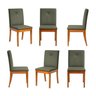 Kit 6 Cadeiras Estofadas Tiê Maxx CabeCasa MadeiraOriginals - 1