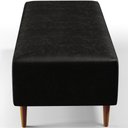 Ver mais imagens de Kit 02 Puffs Decorativo Sala de Estar Bali W01 Pés Palito 120x50 cm Couríssimo Preto - Lyam Decor