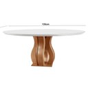 Ver imagem 3 de Conjunto Sala de Jantar Mesa com Tampo de Vidro 6 Cadeiras Atena Espresso Móveis Marrom/Castanho Cinamomo/Pena Bege/Off White