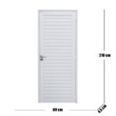 Ver imagem 3 de Porta Palheta de Alumínio 210 x80cm Linha 30 Abertura Direita Branco Esquadrias Bergamo