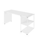Ver imagem 6 de Escrivaninha com Estante Baixa Escritório 3 Prateleiras 150cm Branco F5 Office