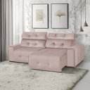 Ver imagem 1 de Sofá Retrátil e Reclinável Jaguar 1,80m - Fortbello Estofados:rose