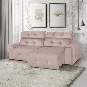 Sofá Retrátil e Reclinável Jaguar 1,80m - Fortbello Estofados:rose