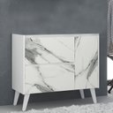 Ver imagem 1 de Gabinete de Banheiro 90cm sem Cuba Ref 910 Branco/Thassos
