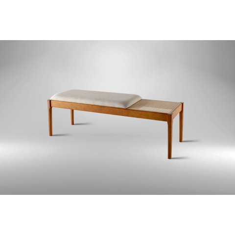 Recamier Decorativo com Rattan - Elle - Requinte Salas