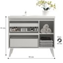 Ver imagem 2 de Gabinete de Banheiro 90cm sem Cuba Ref 910 Branco/Arenito