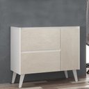 Ver imagem 1 de Gabinete de Banheiro 90cm sem Cuba Ref 910 Branco/Arenito