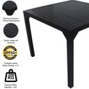 Ver imagem 4 de Mesa Quadrada Haiti 60cm com Tampo Ripado em Alumínio Trama Preto