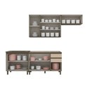 Ver imagem 5 de Cozinha Compacta 4 Peças 100% MDF com Aéreo de Vidro Reflecta Temperado e Tampo para Cooktop Duna/Cristal Connect