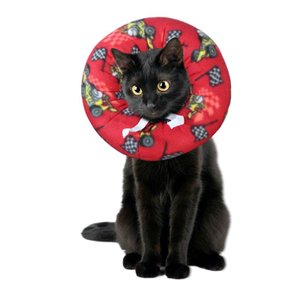 Colar Elizabetano Disco para Gatos Cone Cirurgico Ajustavel Tecido