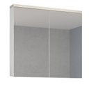Ver imagem 2 de Armário de Banheiro 90cm 02 Portas Ref 910 Branco/Arenito