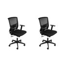 Ver imagem 1 de Kit 2 Cadeiras Escritório Diretor Ergonômico NR17 Tela Mesh Tóquio 3329 Preto